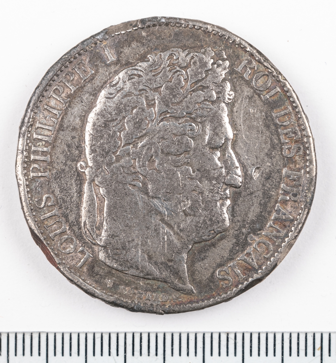 Mynt Frankrike 1847 5 Franc.