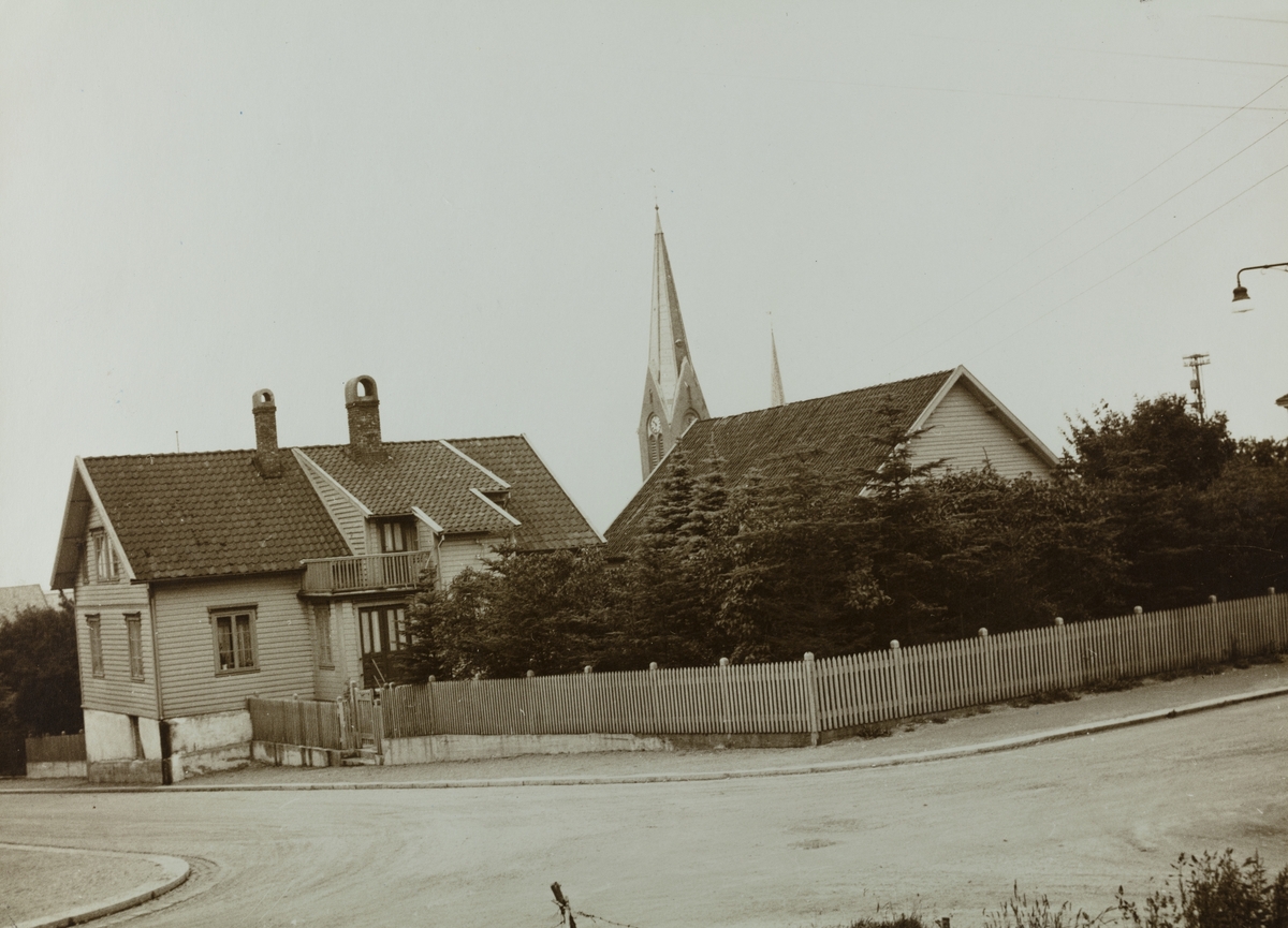 Gatekrysset Kaigata-Øvregata sett mot nordvest, 1938.