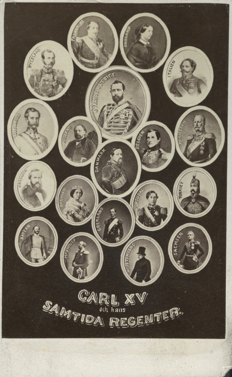 Carl XV och hans samtida regenter.