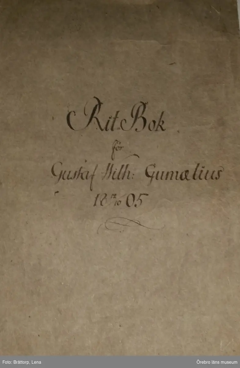 Rit-Bok för Gustaf Wilh. Gumaelius [Ritbok]