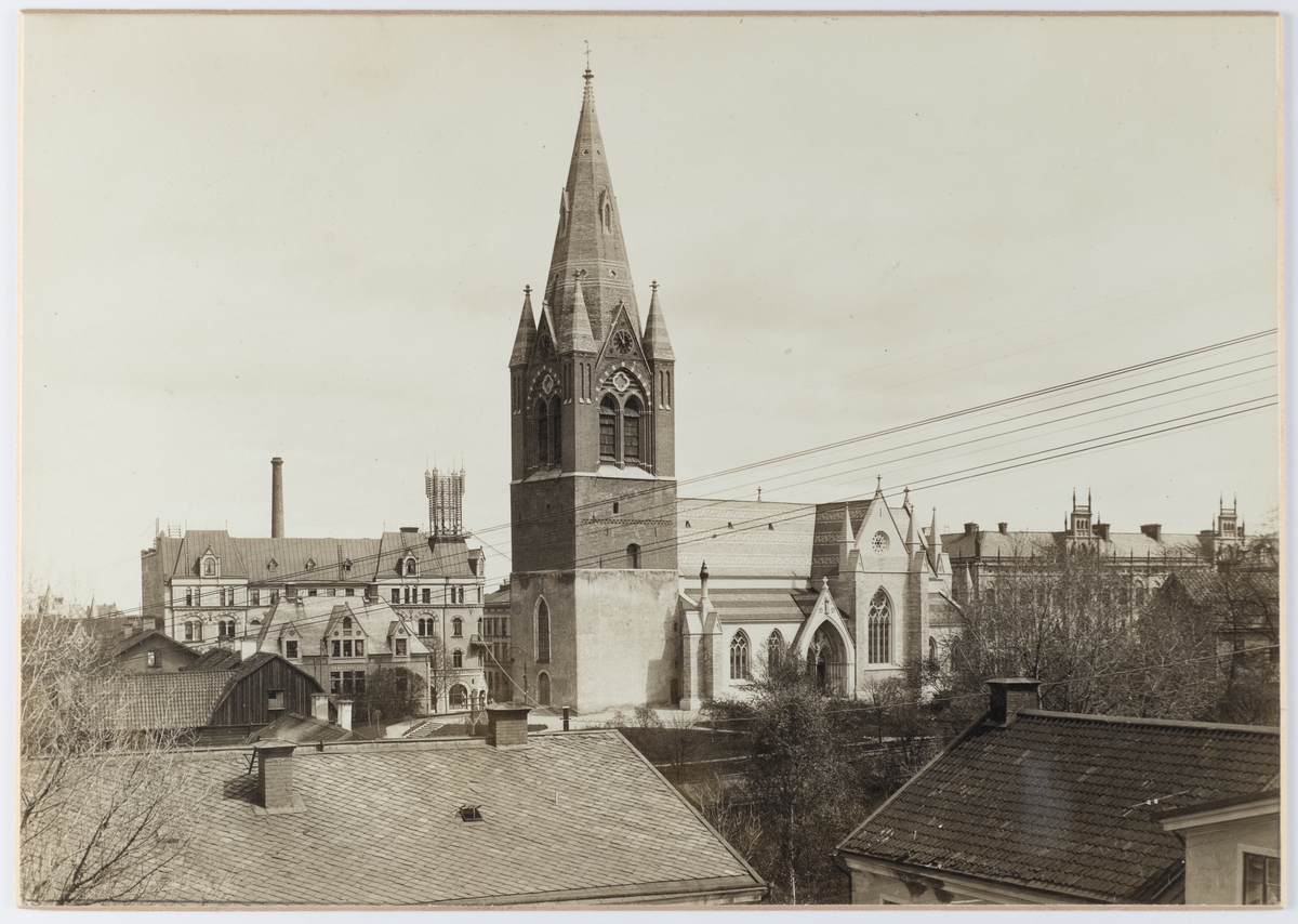 Nikolaikyrkan från sydväst. Före 1903.