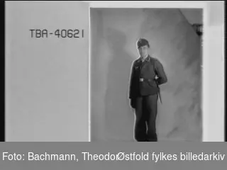 Portrett av tysk soldat i uniform,  Franz Mitteregger. Usikker stavmåte på etternavn.