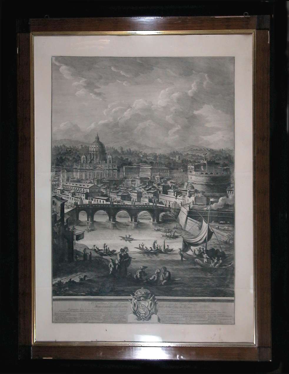 Bybilde fra Roma: Ponte Adriana og St. Angelo borgen.
