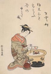 Fra billedboken "Seirô bijin awase" (Vakre kvinner fra borde