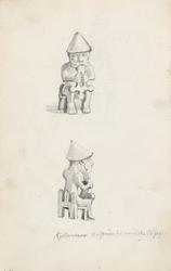 Bronsefigur av guden Tor [Tegning]