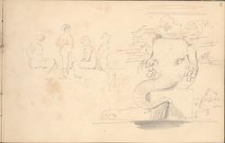 Figurstudie; elefantfontene [Tegning]