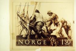 Postmuseet, frimerker, tegning, utkast, NK 886, 4. mai 1981,