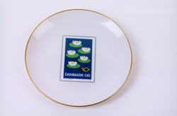 postmuseet, gjenstander, platte, frimerkeplatte, årsfrimærke