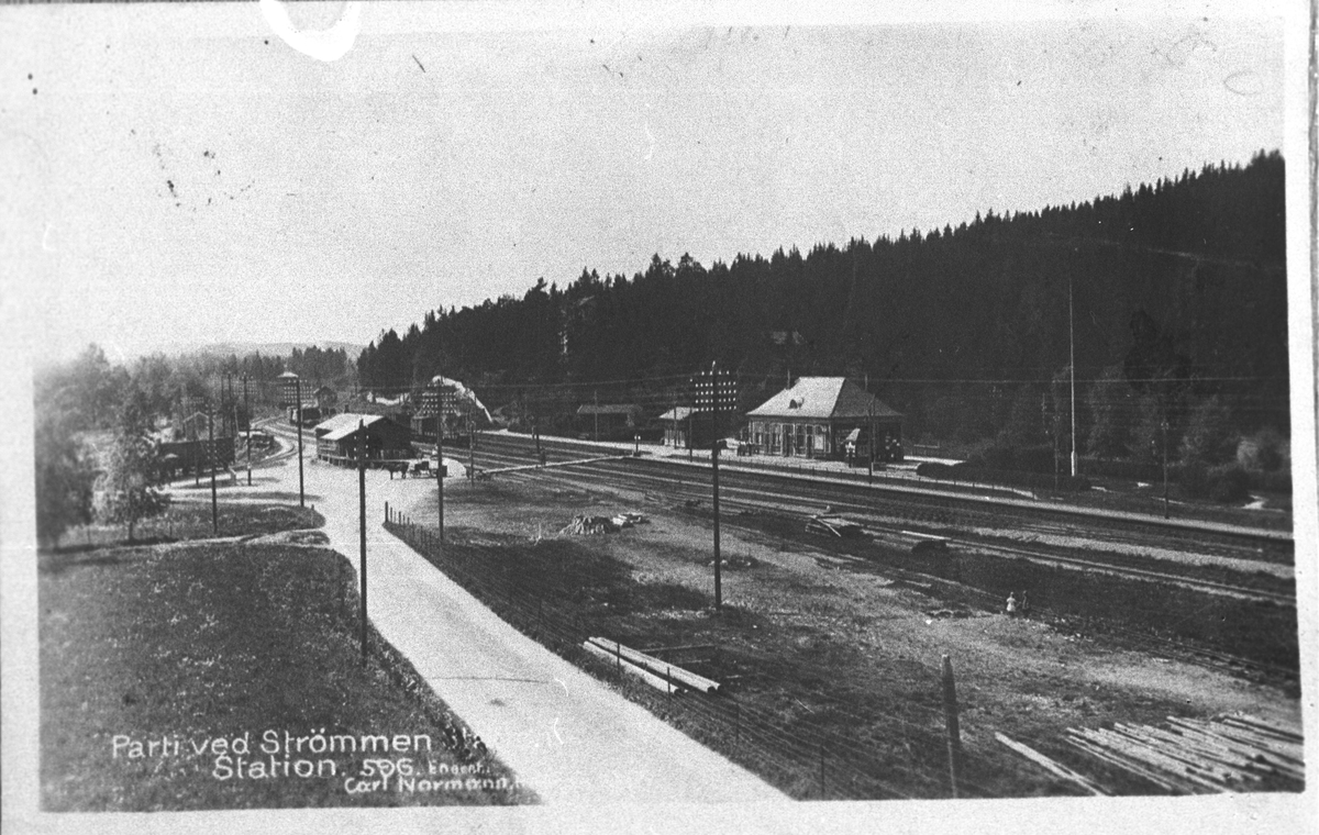 Strømmen Stasjon i 1915.