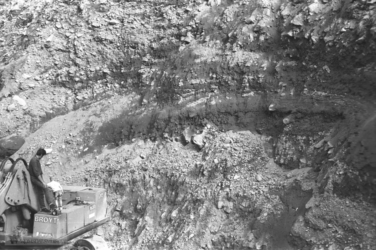 ..Tyvika, Eikesdalen. I forbindelse med at Eikesdalsveien ble bygd 1986-1990 ble det tatt grus i Tyvika, under Tyvikgrova...I et gruslag ca 5 meter over dagens normal vannstand ble det funnet en furustokk som har kommet med elva for ca 1800 år siden. (200 e.Kr.) Dette viser at Eikesdalsvatnet på dette tidspunkt var ca 5 meter høyere enn dagens nivå. ..(Funnet er omtalt i Romsdal Folkeblad 13.8.1987)