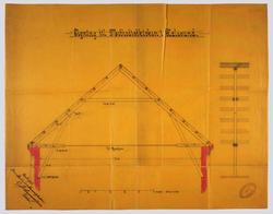 Tegning til Methodistkirken i Aalesund [Arbeidstegning]