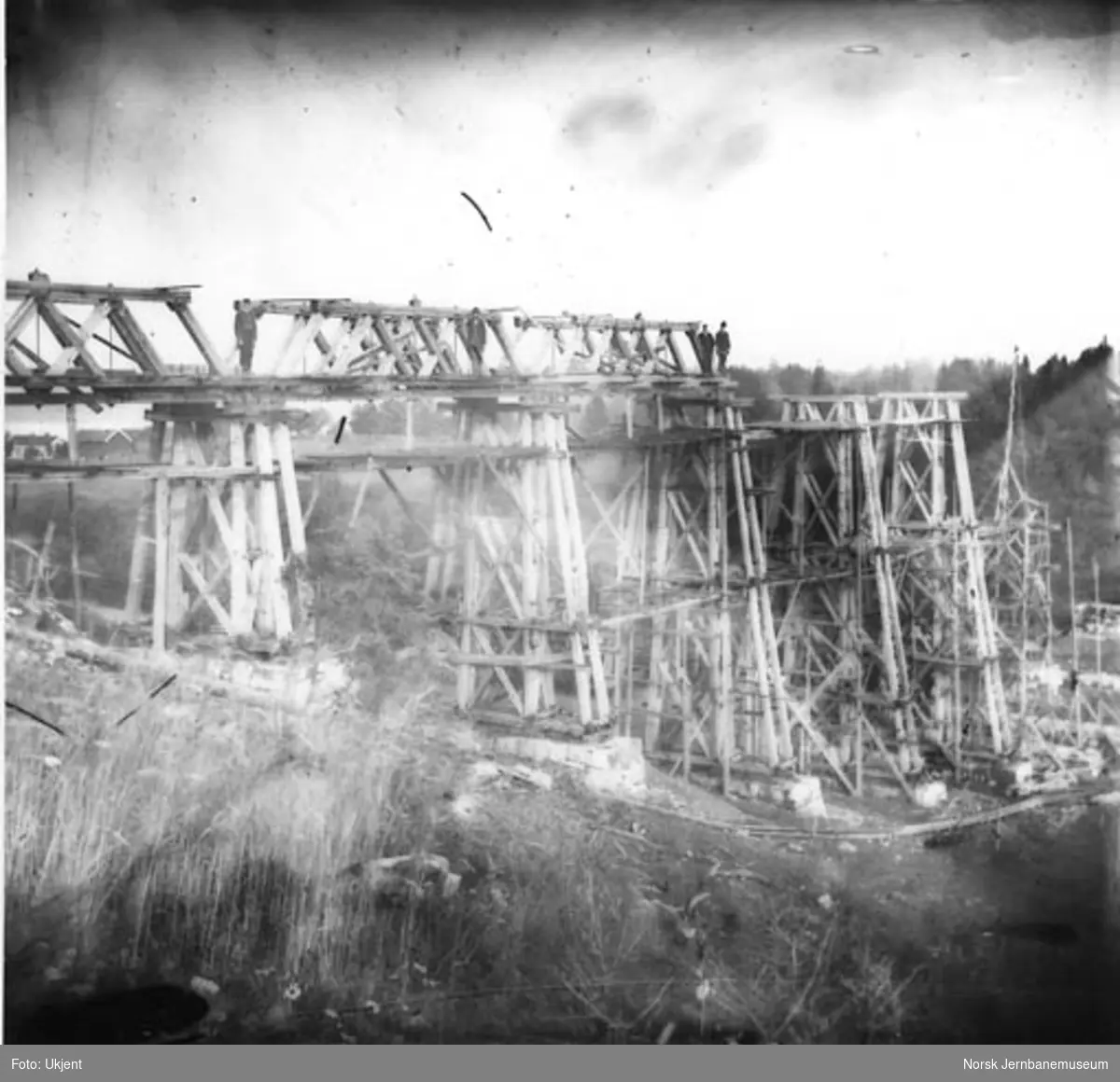 Hvalstad viadukt under bygging