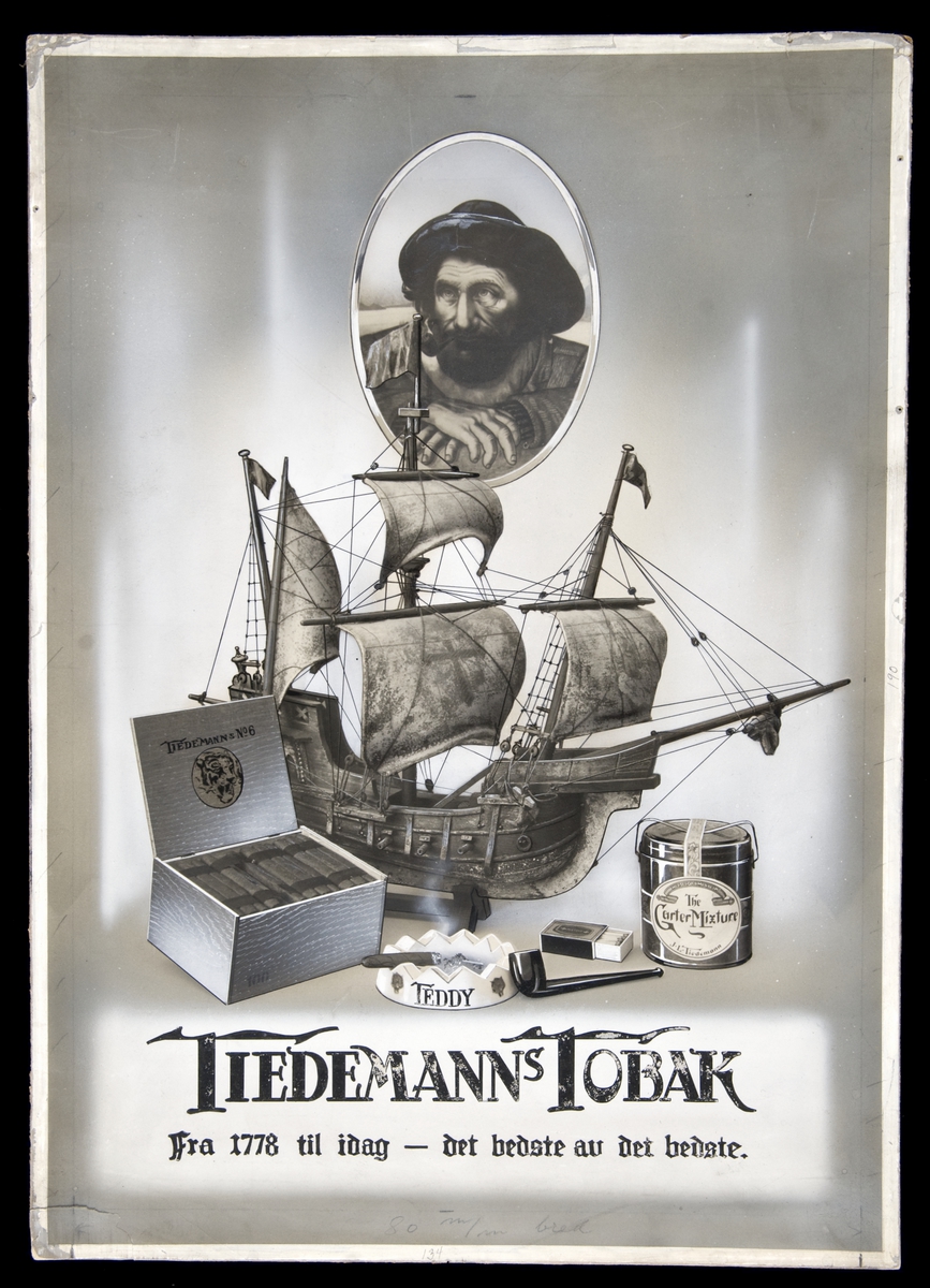 Reklamebilde for Tiedemanns tobakk.
