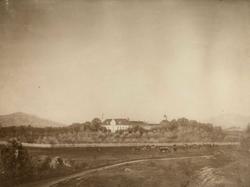 Ullevål, Oslo. Avfotografert oljemaleri av av Balke. Beitend