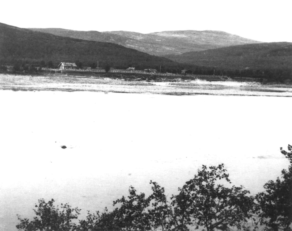 Rastegaissa sett fra Tanaelva ved munningen av Lævvajokka, 1915.