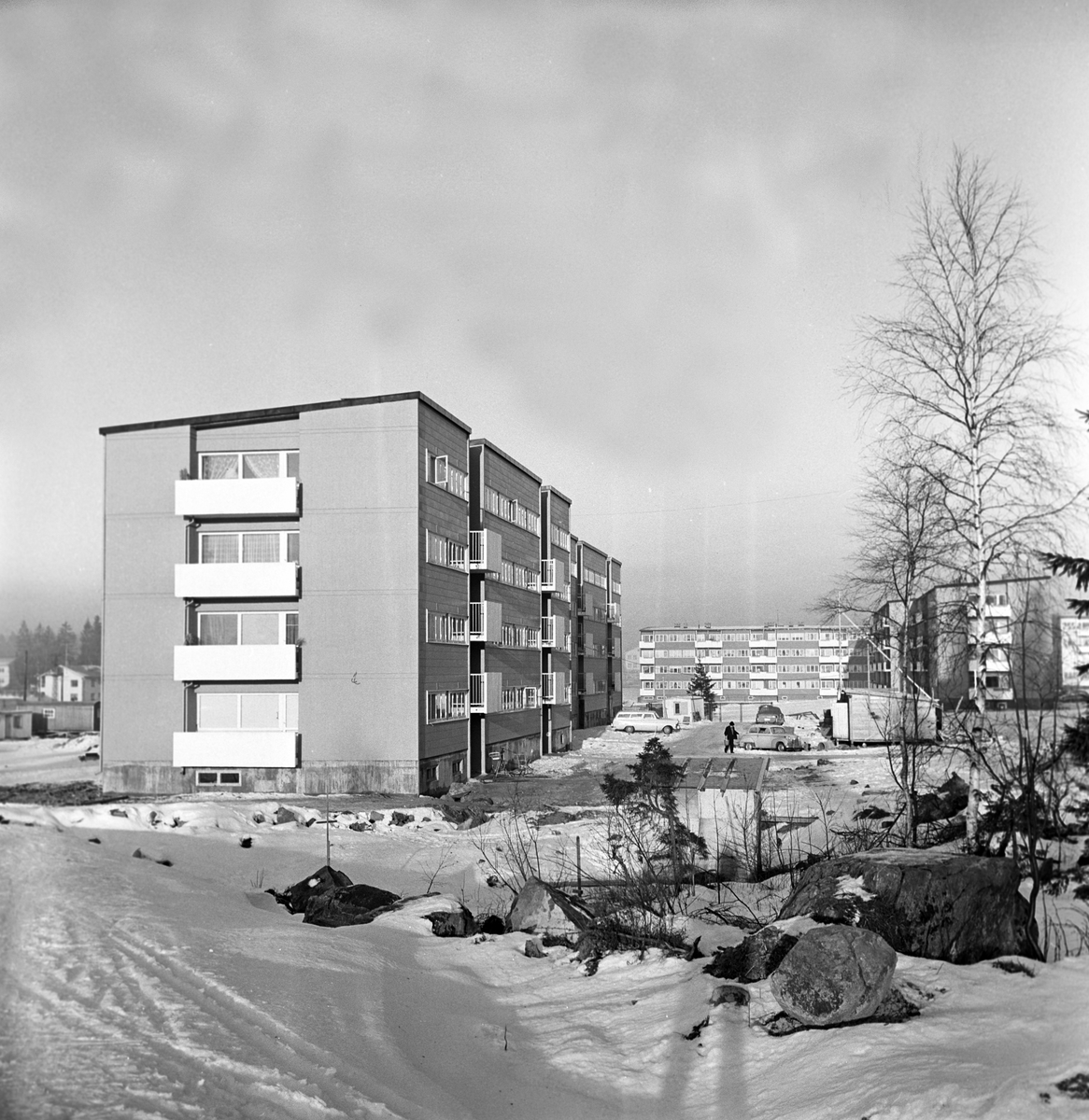 Lørenskog,08.01.1964, boligblokker.
