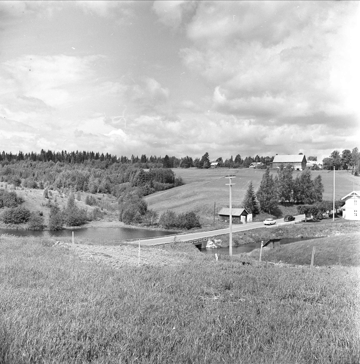 Sammenslåing av Aurskog og nabokommune. Landbruksområde, Aurskog, januar 1964.