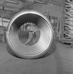 Sandnes, 01.04.1957, DBS sykkelfabrikk, produksjon, fabrikkh