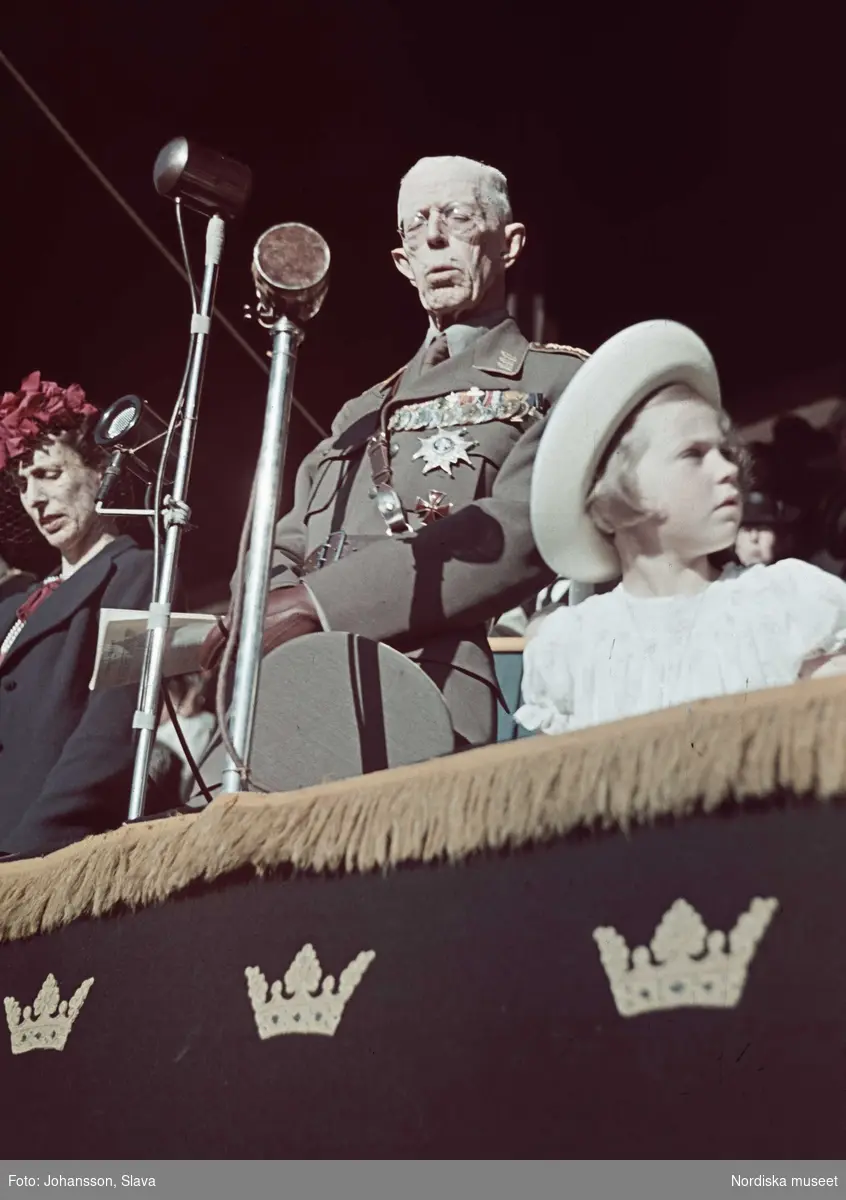 Kung Gustav V och prinsessan Margaretha.