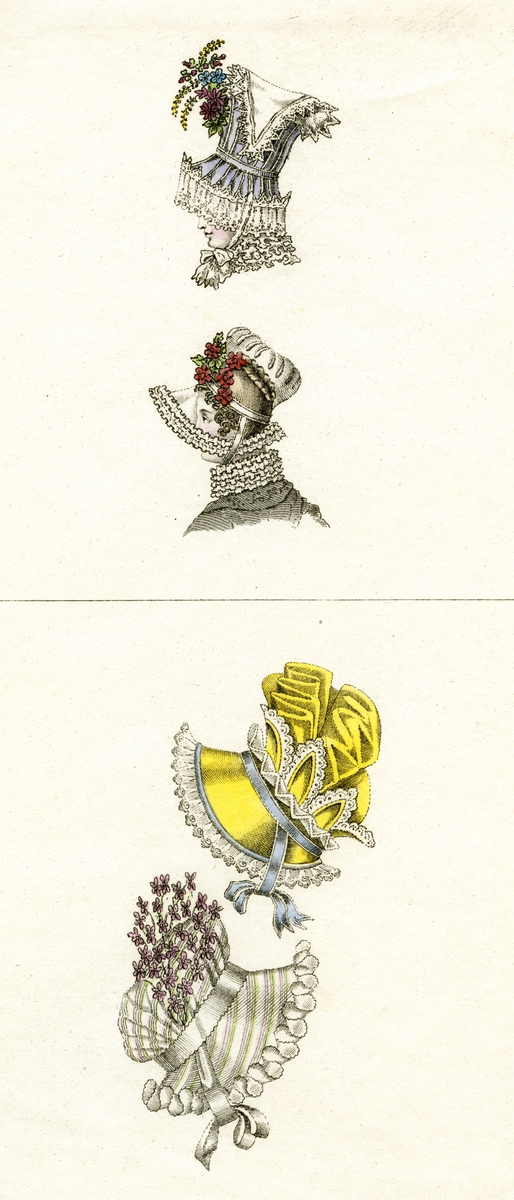 Teckning. Hattar, 1820-tal.