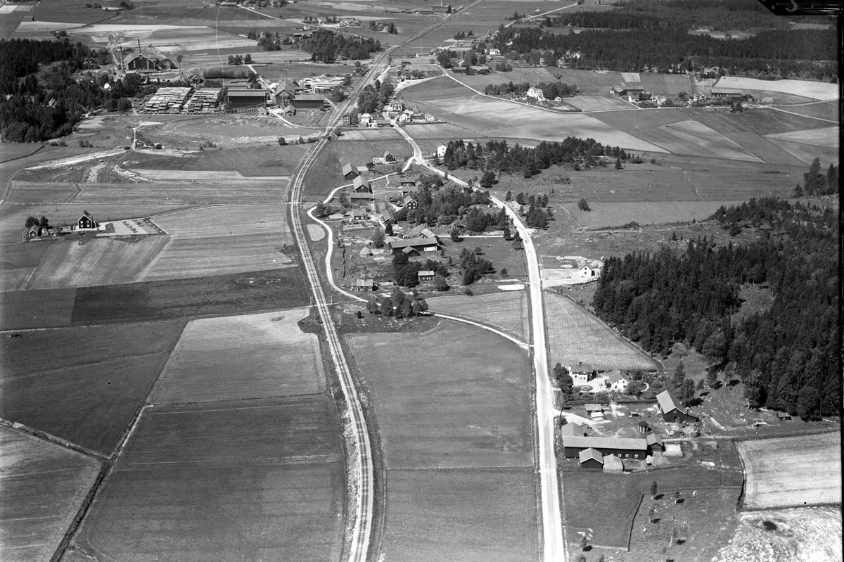 Flygfoto över Vittinge, Uppland 1936