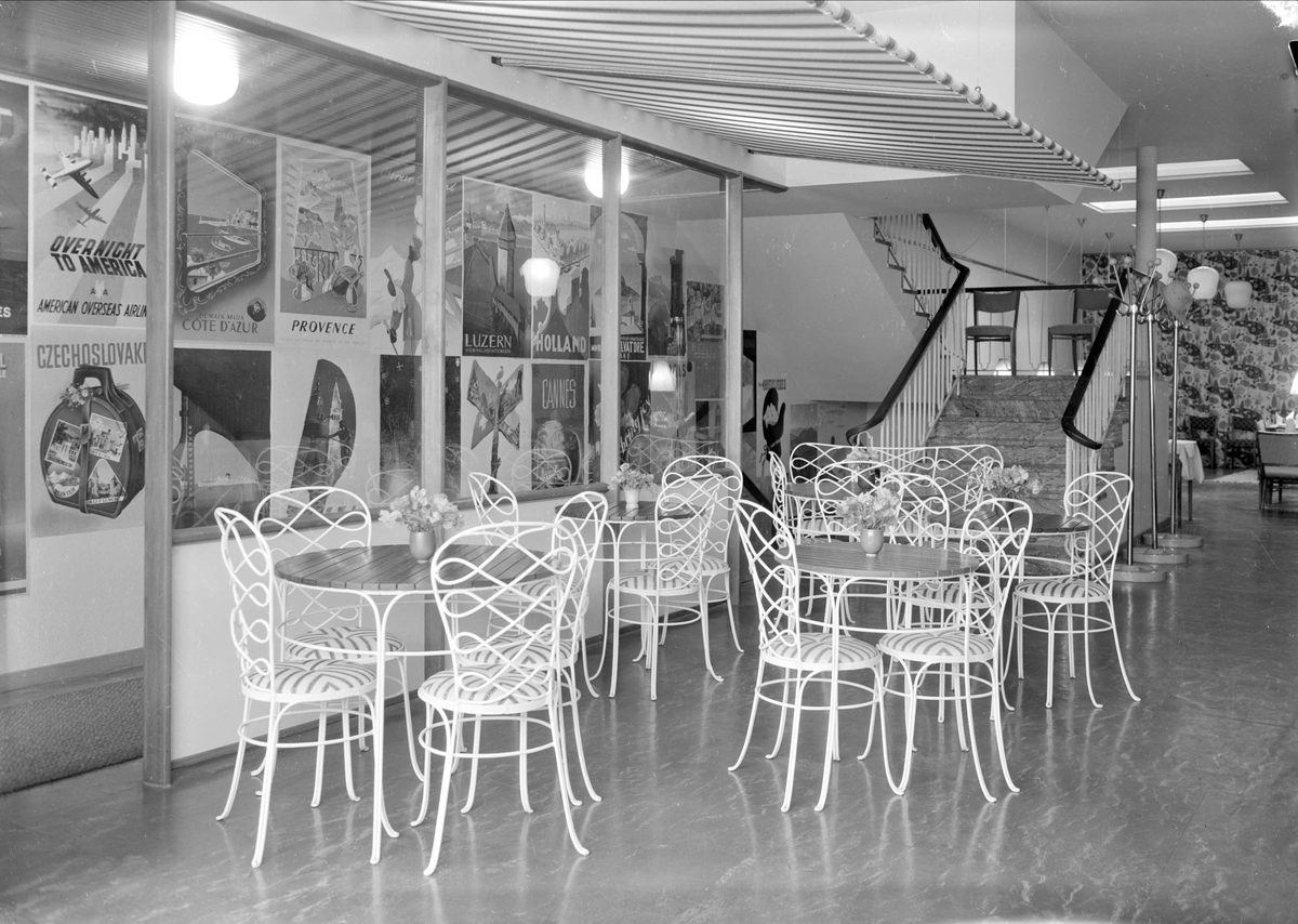 Restaurang Glunten, Drottninggatan 5, Uppsala, interiör 1947