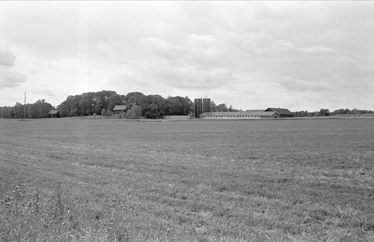 Vy över Väsby gård, Stora Väsby, Almunge socken, Uppland 1987