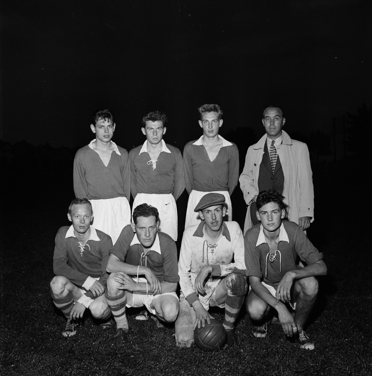 Korpfotboll, sannolikt Ekebyvallen, Flogsta, Uppsala 1954