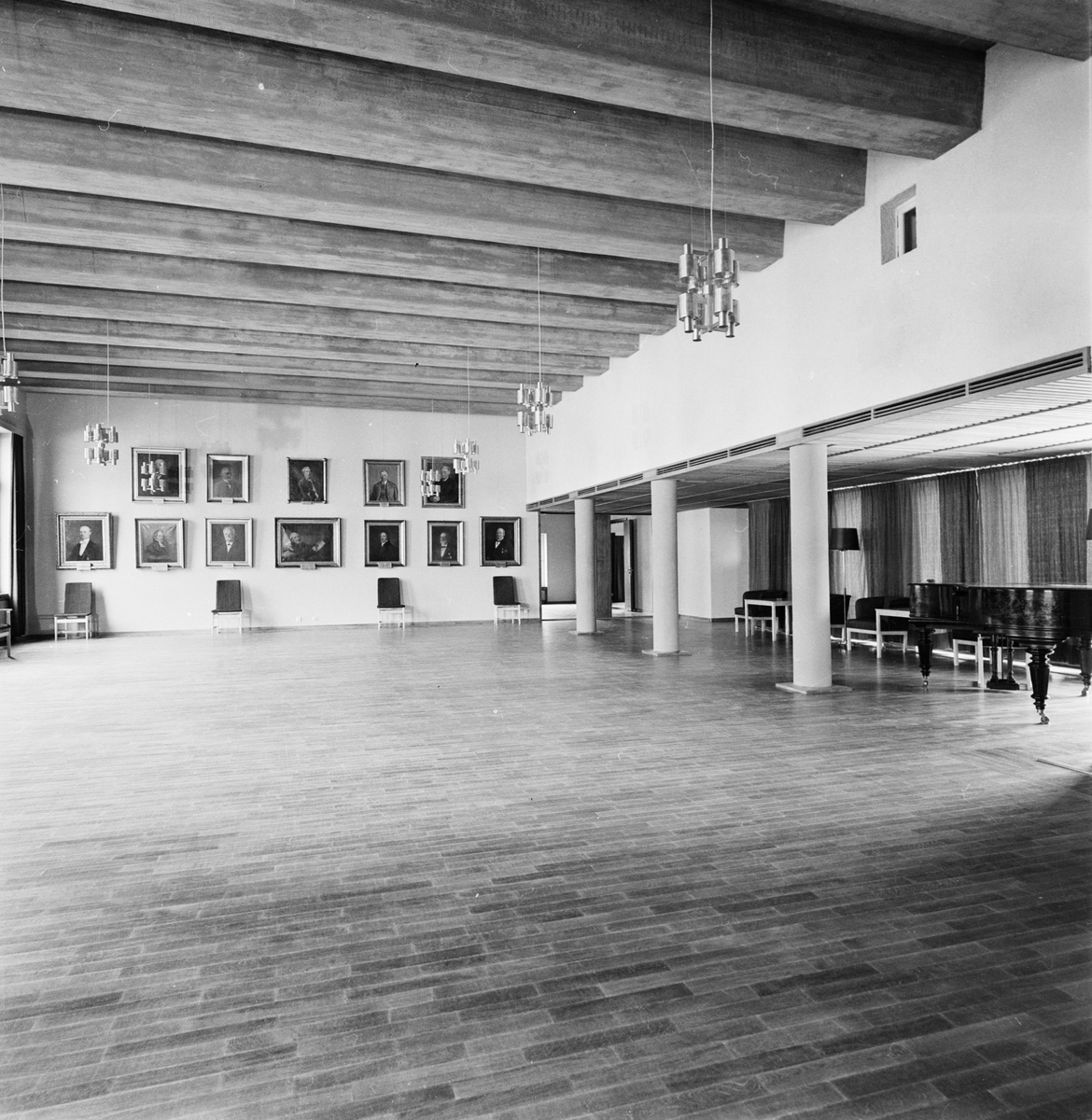 Smålands nation - interiör, Uppsala februari 1957