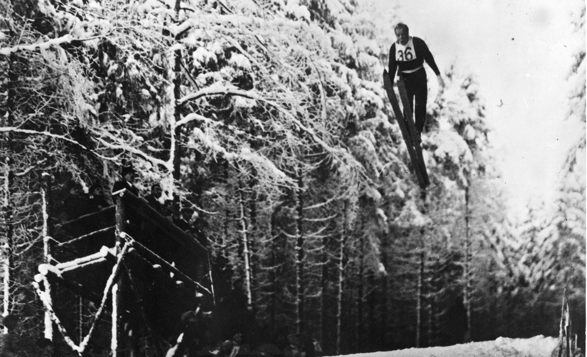 Sigmund Ruud i VM i Oberhof 1931. Sigmund Ruud in the World Championship in Oberhof 1931.