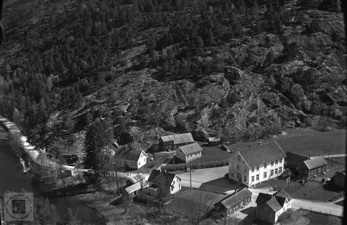 Flyfoto over Audnedal. Historiske Foto Marnardal og Audnedal