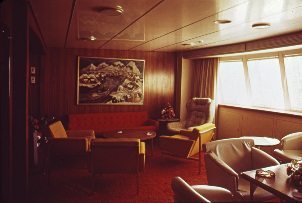 Kapteinens lugar ombord i M/S 'Vistafjord' (b.1973, Swan, Hunter & Wihham Richardson, Wallsend).