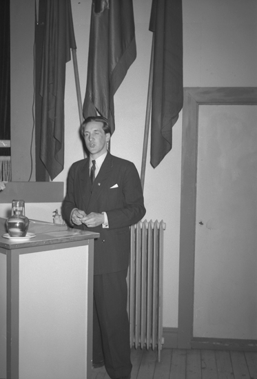 Text till bilden: "SSU Kamratmöte. Folkets Hus. 1948.03.20".