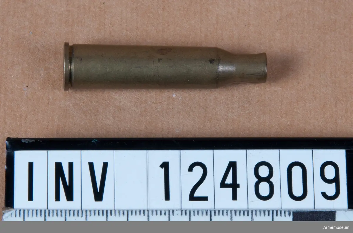 Patronhylsa 6,5 mm för spetskula till gevär. Japan.