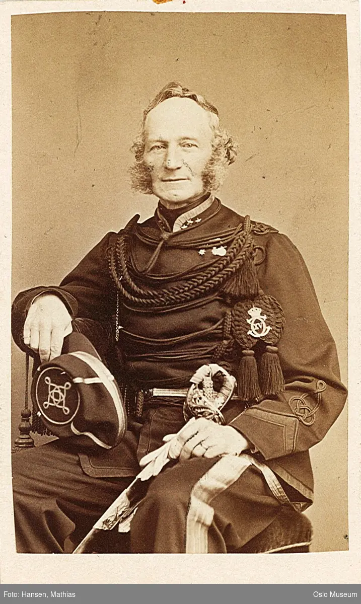 portrett, mann, admiral, sittende knefigur, uniform