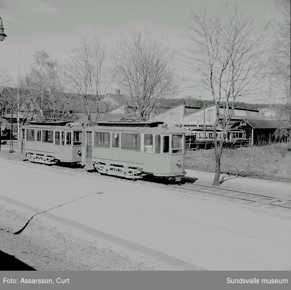 Spårvagnar från 1911, nu utrangerade sedan linjen nedlagts.