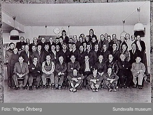 Verkstadspersonal på Svartviks Sulfit 1972.