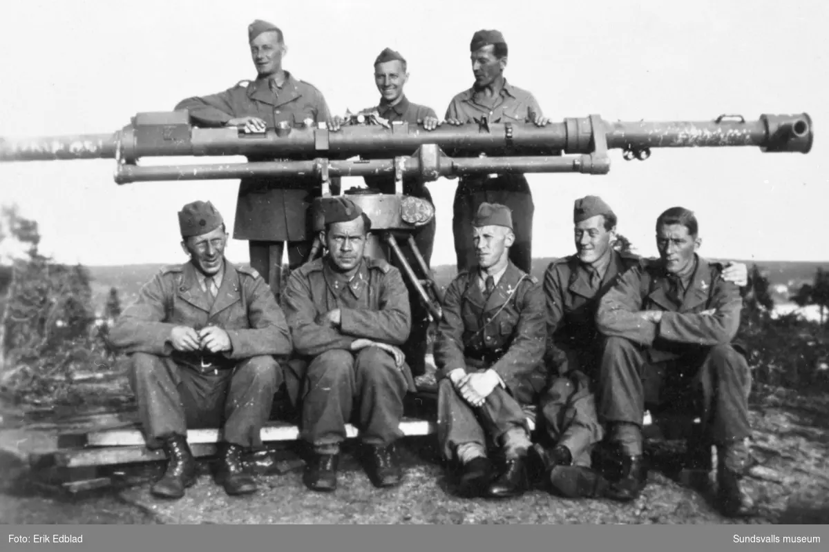 Luftvärnsövning med avståndsmätare, Kubikenborg, 1941.