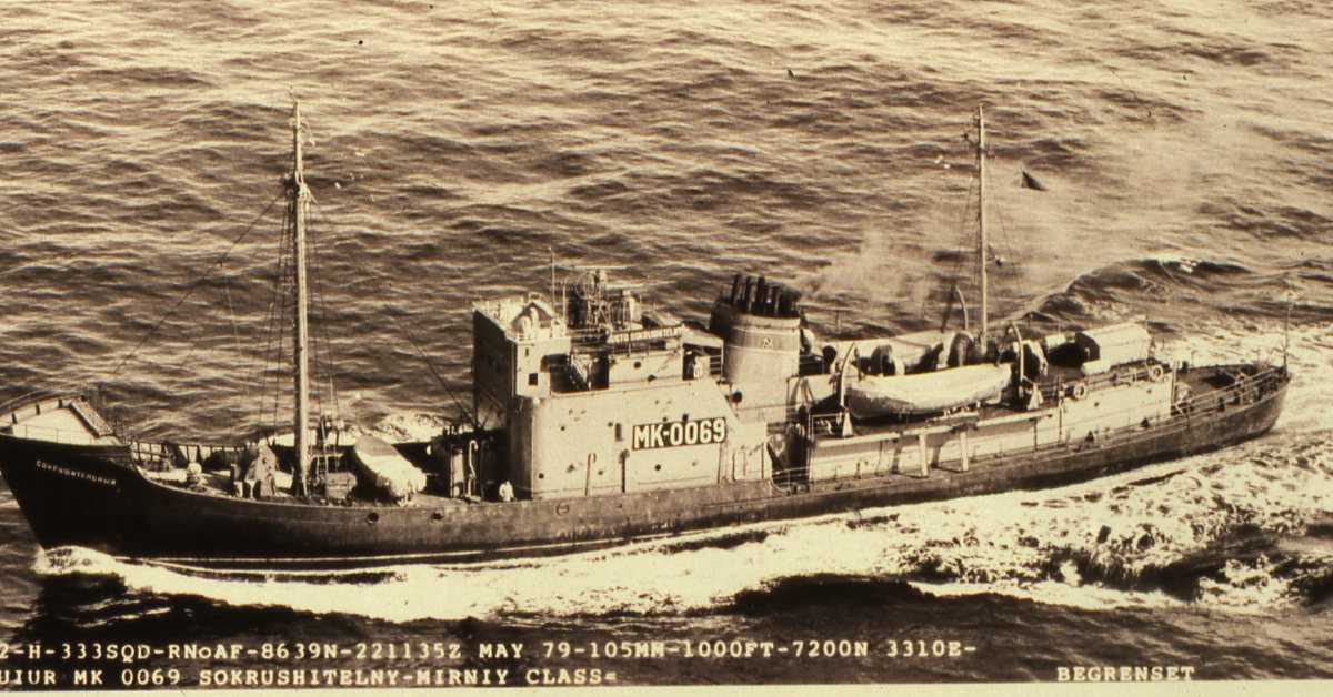 Russisk fartøy av Mirny - klassen med nr. MK 0069 og som heter Sokrushitelny.