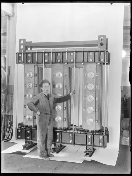 Produktfoto av transformator, 1945, ukjent fabrikk og ukjent