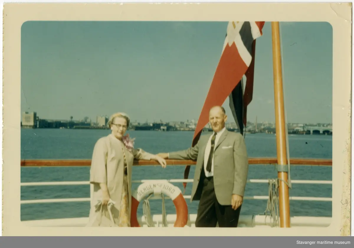 MS "Bergensfjord" - Ingrid og Andreas Olsen juni 1965.