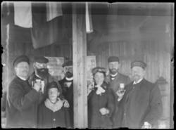 Interiør fra Stoppenbrinks paviljong på Nordkapplatået med e