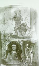 Dias: Rom: Katakomber: Maleri i Cæciliakrypten: St. Cæcilia,