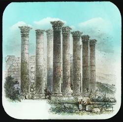 Dias: Egypt: Tegning: Ruiner ved Gerasa