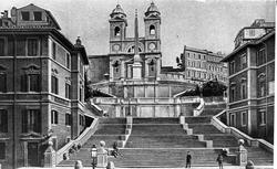 Trappesats opp til kirke i Roma