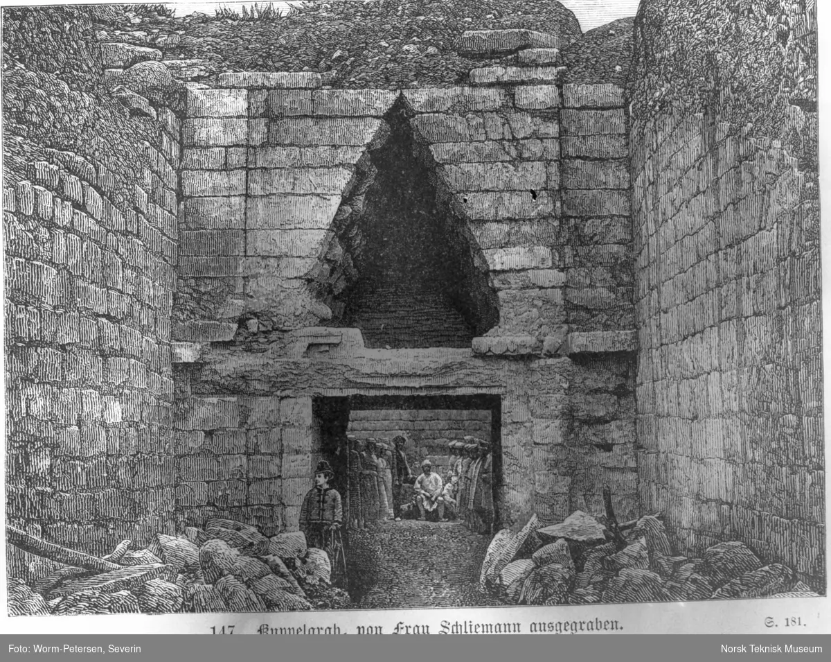Troja; kuppelgrav oppdaget av fru Schliemann