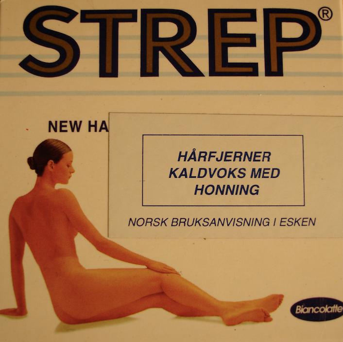 STREP, hårfjerner med kaldvoks, fra Kvinnemuseets samlinger. Foto/Photo
