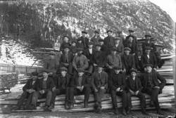 Fotsamling etter Hans Tveito. "Arbeidere på Lårdal Fabrikker