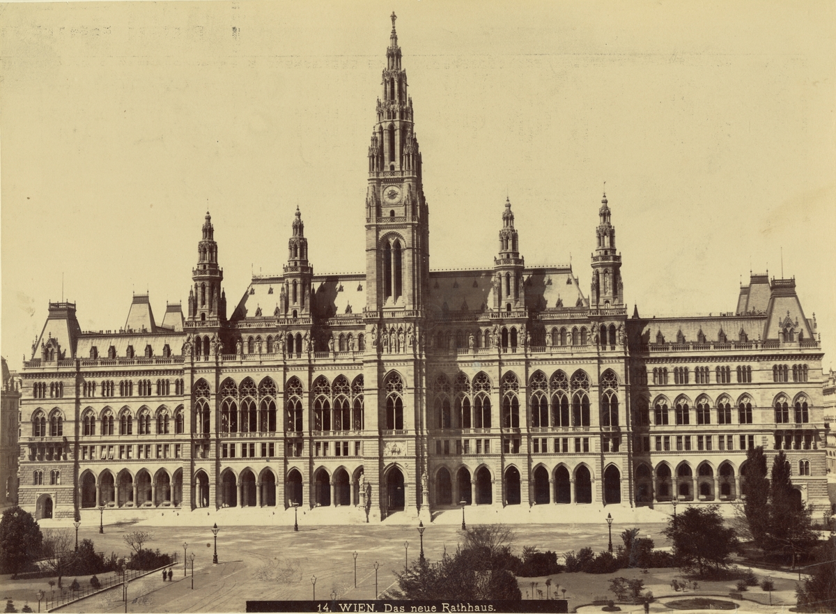 Das neue Rathhaus, rådhuset i Wien, 1886.