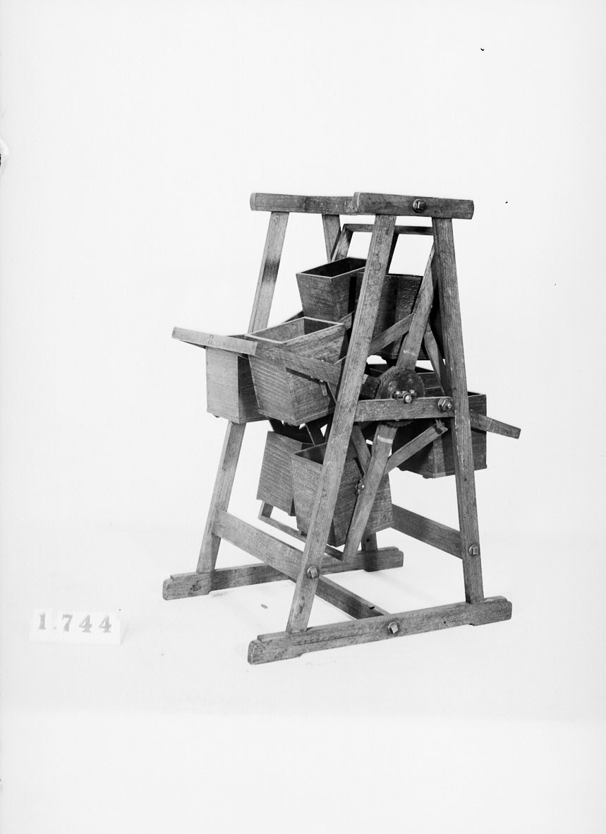 Skopverk. Text på föremålet: "F-? O. Vestlund, B. Kock. Vår-Terminen 1845". (skrivet på modellen).